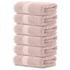 Luxury White Hand Towels - Soft 100% Turkish Cotton | Highly Absorbent Hotel spa Bathroom Towel Collection | 16x30 Inch | Set of 6 - 18: Pink