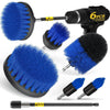 Holikme 6Pack Drill Brush Power Scrubber Cleaning Brush Extended Long Attachment Set All Purpose Drill Scrub Brushes Kit for Grout, Floor, Tub, Shower, Tile, Bathroom and Kitchen Surface,Yellow - Blue