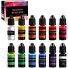 12 Colors Epoxy Resin Color Dye Colorant Liquid Epoxy Resin Pigment,10ml Each,Translucent - 12 Colors Vivid