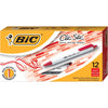 BIC Clic Stic Blue Retractable Ballpoint Pens, Medium Point (1.0mm), 12-Count Pack, Round Barrel Design for Comfortable Writing - Red