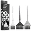 Framar Family Hair Color Brush Set - Hair Dye Brush Kit, Hair Coloring Brushes For Hair Stylist, Tint Brushes for Hair Color, Tapered Edges For Precision – 3 Pack Black - Glitter