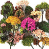32pcs 0.79-6.30inch Mixed Model Trees Accessories Model Train Scenery Architecture Trees Model Scenery with No Stands(All Green) - Colorful