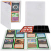 4 Pocket Trading Card Binder- Matte White Album w Side Loading Pockets, AntiTheft Anti-Drop- TCG Collector Storage Organizer for 160 Cards- Compatible with Pokémon, Yu-Gi-Oh!, MTG Magic The Gathering - Holofoil White
