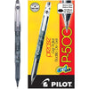 Pilot, Precise P-500 Gel Ink Rolling Ball Stick Pens, Marbled Barrel, Extra Fine Point 0.5 mm, Blue, Pack of 12 - Black
