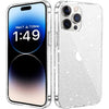 Compatible with iPhone 14 Pro Case, Bling Sparkle Soft TPU Anti-Scratch Shockproof Protective Phone Bumper, Women Girls Cute Slim Sparkly Phone Case for iPhone 14 Pro, Clear Glitter - Clear Glitter