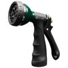 AUTOMAN-Garden-Hose-Nozzle, ABS Water Spray Nozzle with 7 Adjustable Watering Patterns, Slip Resistant for Watering Plants, Lawn& Garden, Washing Cars, Cleaning, Showering Pets & Outdoor Fun. - Black