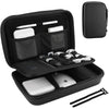 ProCase Hard Travel Electronic Organizer Case for MacBook Power Adapter Chargers Cables Power Bank Apple Magic Mouse Apple Pencil USB Flash Disk SD Card Small Portable Accessories Bag - Black