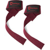 Harbinger Padded Cotton Lift Straps - Soft, Supportive Neotek Wrist Pads - 21.5" Length, 1.5" Width - Reinforced Edges & Heavy-duty Stitching - Cushions Wrists for Lifting Support - Merlot
