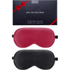 BeeVines Sleep Mask, 2 Pack 100% Real Natural Silk Eye Masks with Adjustable Strap for Sleeping, Mulberry Silk Eye Sleep Shade Cover, Blocks Light Reduces Puffy Eyes Traveling Gifts (Black & Black) - 08-black & Red