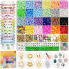 FZIIVQU 6100Pcs Clay Beads Bracelet Making Kit 24 Colors Friendship Bracelet Beads Kit with Preppy Polymer Bead for Jewelry Making Charms Gifts for Teen Girls Ages 6-12 - 6100