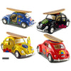 KiNSMART - 1967 Volkswagen Classic Beetle 5 Inch 1:32 Scale Die Cast Metal Model Toy (Black) - 4set -Surfboards
