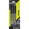 PILOT Precise Varsity Pre-Filled Fountain Pens, Medium Point Stainless Steel Nib, Black/Blue/Purple Inks, 3-Pack (90022) - Black/Blue/Purple