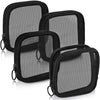 Weewooday 4 Pcs Mesh Makeup Bag Mesh Cosmetic Bag Travel Toiletry Pouch with Zipper Mini Makeup Cosmetic Purse for Daily Accessory(Small,Black) - Black