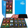 9 Pocket Trading Card Binder- Holofoil Pink Album w Side Loading Pockets, AntiTheft Anti-Drop- TCG Collector Storage Organizer for 360 Cards-Compatible with Pokémon, Yu-Gi-Oh!, MTG Magic The Gathering - Blue Matte