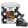 Conair Heatless Curlers- heatless curls overnight - Hair Rollers for Lift & Volume - Assorted Sizes and Colors - 31 Count w/storage - Black & Grey
