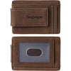Toughergun Slim Minimalist Wallet for Men with Magnetic Money Clip Leather Wallet, Credit Card Holder RFID Blocking Front Pocket Holds Cash and Cards - Coffee