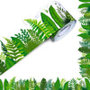 ERKE 60 Feet Bulletin Board Borders, Straight Rolled Border Trim with Tropical Leaves Patterns for School, Classroom & Offices - Leaf