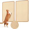 FUKUMARU Cat Scratcher Mat, 23.6 X 15.7 Inch Natural Sisal Cat Scratch Mats, Horizontal Cat Floor Scratching Pad Rug with Sticky Tapes, Protect Couch and Carpets - Beige-2 Packs 19.6 x 11.8 Inch Mat