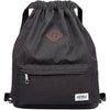 KAUKKO Drawstring Sports Backpack Gym Yoga Bag Shoulder Rucksack for Men and Women - Black