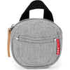 Skip Hop Baby Silicone Pacifier Holder Case with Easy-Access Opening and Strap, Fits 2 Pacifiers, Oat - Grey Melange