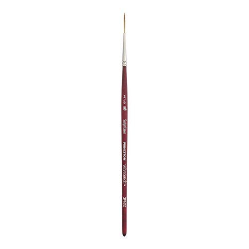 Buy now Princeton Velvetouch Artiste, Mixed-Media Brush for Acrylic, Watercolor & Oil, Series 3950 Script Liner Luxury Synthetic, Size 2/0 at indiglob india