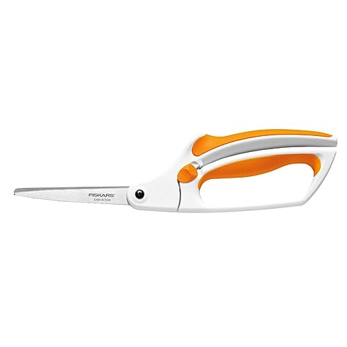Buy now Fiskars Premier No. 8 Easy Action Scissors - 10" Spring Action Fabric and Craft Scissors - Arts and Crafts - Orange/White at indiglob india