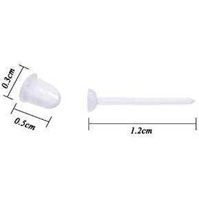 100Pairs Clear Silicone Earring Posts and Backs Kits Invisible Earrings Ear Sticks Earrings Piercing Retainers DIY Supplies for Ear Spacers Piercing Jewelry - My Store