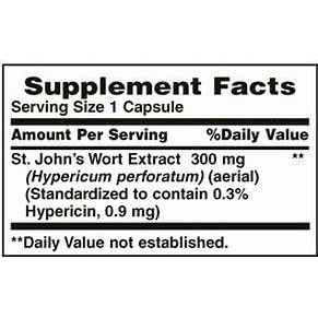 Nature's Bounty St. John's Wort 300 mg Caps, 100 ct