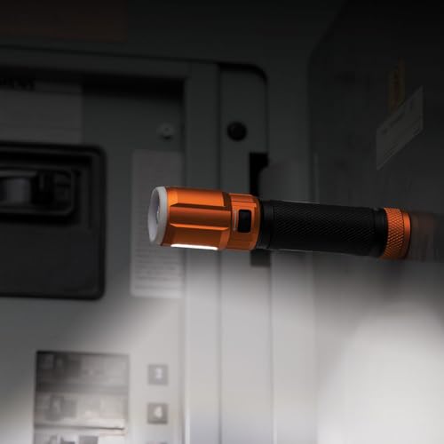 Buy now Klein Tools 56412 Rechargeable LED Flashlight with Flood Light, 500 lumens, USB-C Rechargeable, Pocket Clip, Magnet, for Professional Work at indiglob india