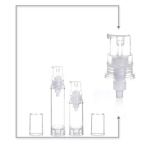 12PCS 10ML/0.34OZ Portable Plastic Empty Clear Airless Vacuum Pump Bottles Container Cosmetic Cream Lotion Vial Jars Make-up Liquids Sample Packing Storage Dispensing Tins - My Store