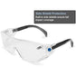 Cover2 IR OTG Safety Glasses 6966 Black Temples, IR Filter Shade 5.0 Lens