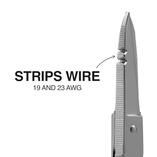 Buy now Klein Tools 2100-9 Stainless Steel Electrician Scissors, Made in USA, 5.25-Inch Free-Fall Handle Snips, Stripping Notches, Non-Slip Serrated Blade at indiglob india