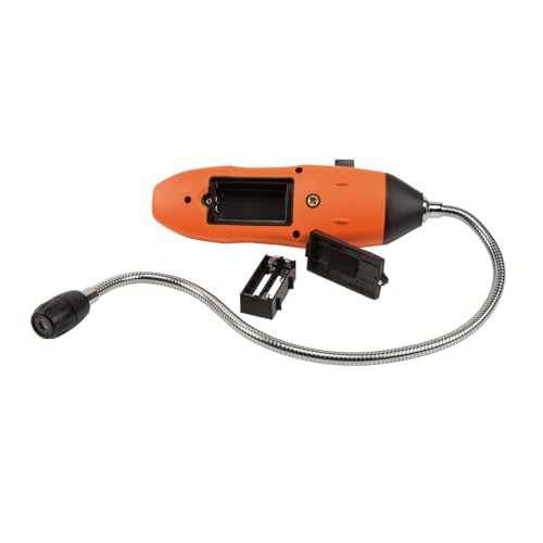 Buy now Klein Tools ET120 Gas Leak Detector, Combustible Gas Leak Tester with 18-Inch Gooseneck Has Range 50-10,000 ppm, Includes Pouch, Batteries at indiglob india
