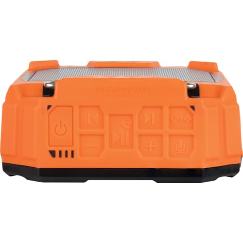 Buy now KLEIN TOOLS AEPJS3 Bluetooth Jobsite Speaker with Magnet and Hook, 20-Hr Run Time, Charge Via USB A or C, Pair Multiple Speakers Via Broadcast, Hands Free Capable at indiglob india