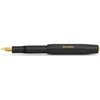 Kaweco CLASSIC SPORT Fountain Pen Black with 23 Carat Gold-Plated Steel Nib and Iridium Tip for Ink Cartridges I Sport Fountain Pen 13 cm I Nib: B (Broad) - Black