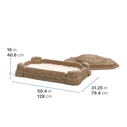Buy now Step2 Naturally Playful Sandbox II, Kids Sand Activity Sensory Play Pit, Summer Outdoor Toys, 7 Piece Water Toy Accessories, for Toddlers 1+ Years Old at indiglob india