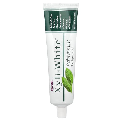 Buy now NOW Foods Solutions, Xyliwhiteƒ?› Toothpaste Gel, Refreshmint, Cleanses and Whitens, Fresh Taste, 6.4-Ounce at indiglob india