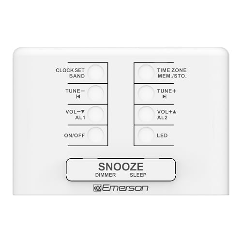 Buy now Emerson CKS1500 SmartSet Dual Alarm Clock Radio with AM/FM, 0.9” Blue LED Display, 4-Level Dimmer, Blue Accent Light, Sleep Timer & Auto Time Setting at indiglob india