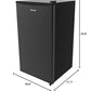 Buy now Honeywell Compact Refrigerator 3.3 Cu Ft Mini Fridge with Freezer, Single Door, Low noise, Removable Shelves, for Bedroom, Office, Dorm with Adjustable Temperature Settings, Black at indiglob india