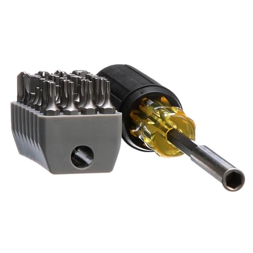 Buy now Klein Tools 32510 Magnetic Multibit Screwdriver with Sturdy Torx, Hex, Spanner, Tri-Wing, Torq and Nut Tamperproof Bits and Storage Block at indiglob india