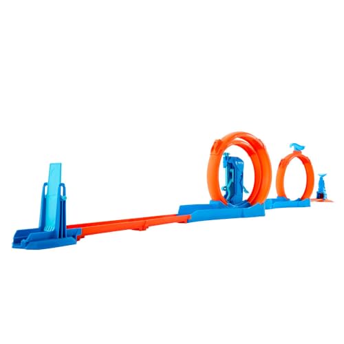 Buy now Hot Wheels Toy Car Track Set, Triple Loop Pack & 1:64 Scale Vehicle, Track-Building Components with 3 Loops, Speed Snap Tracks & Adapters at indiglob india