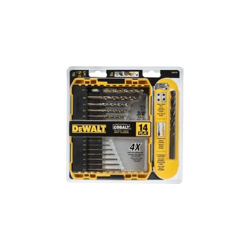 Buy now DEWALT Cobalt Alloy Steel Drill Bit Set with Pilot Point, 14-Piece (DWA1240) at indiglob india