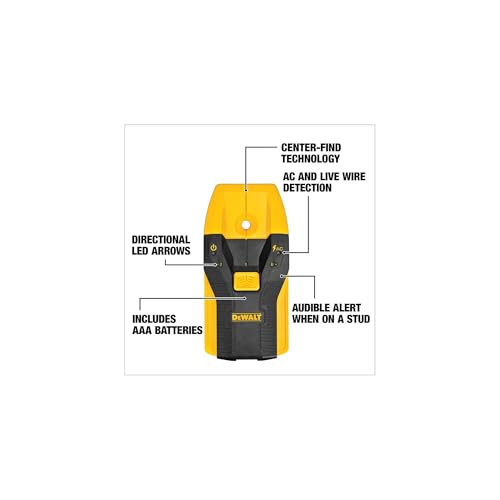 Buy now DEWALT Stud Finder, 3/4”, Locate Framing Studs Efficiently with LED Arrows, Ideal for Wood and Metal, AAA Batteries Included (DW0100) at indiglob india
