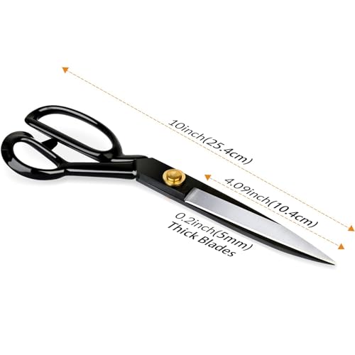 Buy now Fabric Scissors Professional 10 inch Heavy Duty Scissors for Leather Sewing shears for Tailoring Industrial Strength High Carbon Steel Tailor Shears Sharp for Home Office Artists Dressmakers at indiglob india