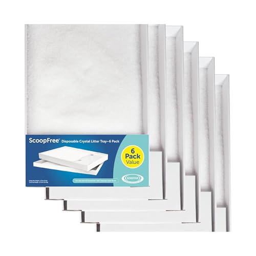 Buy now PetSafe ScoopFree Disposable Crystal Cat Litter Tray - Easy Cleaning Box - Refill Tray for Electric Litter Box - Fragrance Free - 4.3 lb Bags - 6 Pack at indiglob india