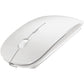 4 Modes Rechargeable Bluetooth Mouse BT3.0/5.2+USB-2.4G/Type-C,Wireless Mouse for MacBook pro/MacBook air/Laptop/iMac/ipad/Notebook/pc (BT/USB-C White)
