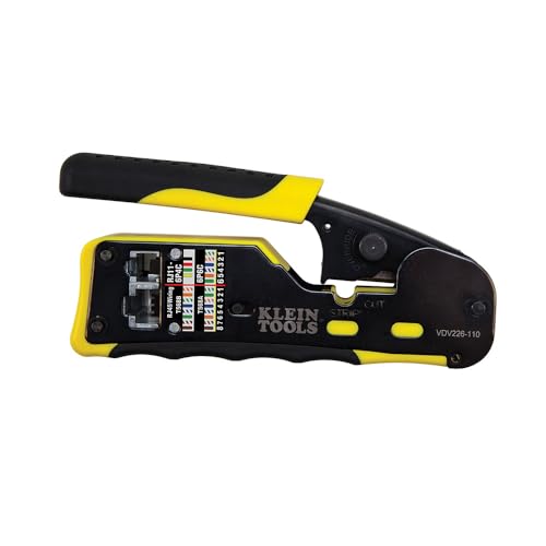 Buy now Klein Tools 80072 RJ45 Cable Tester Kit with LAN Scout Jr. 2, Coax Crimper / Stripper / Cutter Tool and 50-Pack Pass-Thru Modular Data Plugs at indiglob india