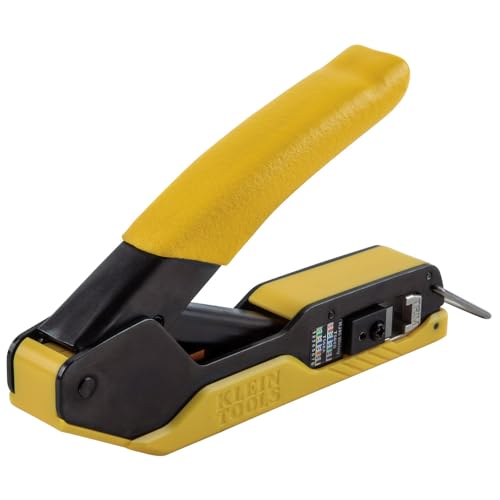 Buy now Klein Tools VDV026-813 RJ45 Ethernet Cable Tester and Crimper Kit, Pass-Thru Technology, Includes Connectors for Cat5e / CAT6 Data Applications, Pack of 50 at indiglob india