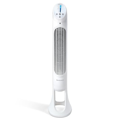 Buy now Honeywell QuietSet Whole Room Oscillating Tower filter Fan with Remote, White, HYF260 at indiglob india