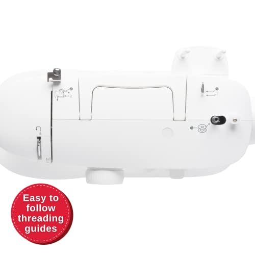 Buy now SINGER MX60 Lightweight & Portable Sewing Machine with Accessory Kit & Foot Pedal | 57 Stitch Applications, LED Light & 4-step Buttonhole | Great for Crafts & Mending at indiglob india